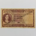 MH de Kock Ten Shillings 1956 - E/A - A130 - VF