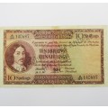 MH de Kock Ten Shillings Banknote 1956 - A/E - VF+ - A122