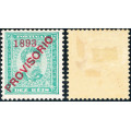 Portugal - 1893 - Provisorio Ovpts - 10R blue green fine used . 303 .