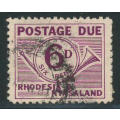 Rhodesia and Nyasaland Postage Dues - 1961 - 6d purple fine used . D6 .