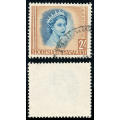 Rhodesia and Nyasaland - 1954 - 56 - Eliz - 2s deep blue and yellow brown fine used . SACC 11 .