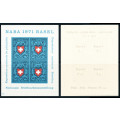 Switzerland - 1971 - `Basel` Exhibition - m/sheet of 4 stamps u.m. SG 810 .