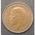Great Britain - 1935 - Geo V - ¼d farthing copper coin clean see scans ungraded .