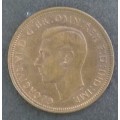 Great Britain - 1937 - Geo 6 -  ½d copper coin condition sas per scans ungraded(Q5014)