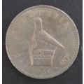 Rhodesia - 1964 - 2s 20c silver coin QEII clean condition good appearance ungraded . (Q5017)