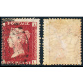 Great Britain - 1864 - 79 - Victoria - 1d rose-red plate 137 fine used . SG 43 .