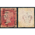 Great Britain - 1864 - 79 - Victoria - 1d rose-red plate 217 fine used . SG 43 .