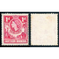 Northern Rhodesia Revenue Stamps - 1955 - QEII - 1d red fine used . Mewett 594 .