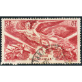 Madagascar - 1946 - Air Victory - 8fr brown-red fine used . SG 281 .