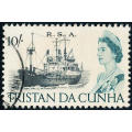 Tristan Da Cunha - 1965 - Defins - 10s black & blue fine used . SG 84a .