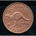 Australia - 1956 - 1d copper coin - Fine condition - Q5068