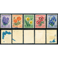 Netherlands - 1953 - Social Relief Fund - set of 5 fine used . SG 764-768 .