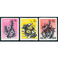 South West Africa - 1973 - 2nd Defins - set of 3 coil stamps imperf at top & bott mint unhinged .