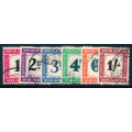 South Africa Postage Dues - 1950-58 - set of six fine used - D38-43