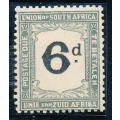 South Africa Postage Dues - 1922-26 - 6d black & grey - mint hinged - SG 16