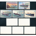 Jersey - 1989 - Cent of Great Western Steamer Service - set of 5 u.m. SG 507-511 .