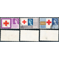 Great Britain - 1963 - Red Cross - set of 3 fine used . SG 642-644.