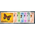 Lesotho - 1973 - Butterflies - set of 7 fine used. SG 239-245 .