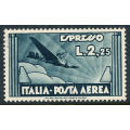 Italy - 1933 - Air - L 2.25 blue-black mint hinged . E 371 .