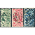Switzerland - 1900 - 25th Anniv of U.P.U. set of 3 fine used . SG 188-190 .