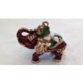 Magificent Bejeweled Elephant Figurine Key Holder