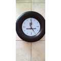 Seiberling Working Tyre Man Cave Wall Clock in a Seiberling Tyre