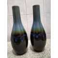 2 x Beautiful Ceramic/Glazed Pottery Vases. 26cm.