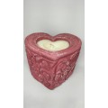 Superb Heart Shaped Candle Holder With Candle