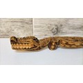 Superb Detailed Crocodile Wood Carving
