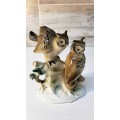 Rare and Magnificent Vintage Graefenthal German Porcelain Owls