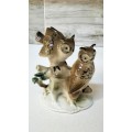 Rare and Magnificent Vintage Graefenthal German Porcelain Owls