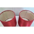 2 x Small Red Lampshades