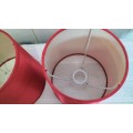 2 x Small Red Lampshades