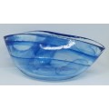 A Superb Blue Studio Glass Bowl