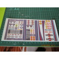 1/32 SCALE WATERSLIDE DECALS (MARTINI) SIZE 10 X 20CM IE: SCX NINCO SCALEXTRIC REVEL AND AIRFIX