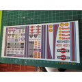 1/32 SCALE WATERSLIDE DECALS (MARTINI) SIZE 10 X 20CM IE: SCX NINCO SCALEXTRIC REVEL AND AIRFIX