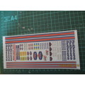 1/32 SCALE  WATERSLIDE DECALS( ROTHMANS) 10 X 20CM IE: SCX NINCO SCALEXTRIC AIRFIX AND REVEL