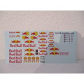 1/32 SCALE WATERSLIDE DECALS (REDBULL) IE:SCX NINCO SCALEXTRIC AIRFIX AND REVEL.......