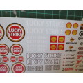 1/32 SCALE WATERSLIDE DECALS (LUCKY) SIZE 10 X 20CM