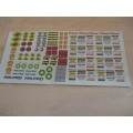 1/32 SCALE WATERSLIDE DECALS (FALKEN PENNZOIL AND OTHERS.    IE:SCX SCALEXTRIC NINCO