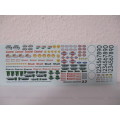 1/32 SCALE WATERSLIDE DECALS MONSTER AND OTHER SPONSERS FOR SLOT CARS AND DIE CAST CARS.