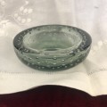STUNNING GREEN ART GLASS BOWL WITH CONTROLLED BUBBLES