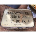 Antique Mazawattee tea caddy tin