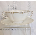 ROYAL ALBERT 'ORLEANS' SOUP BOWL AND UNDERPLATE