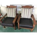 Morris Chairs: pair of Teak chairs in good condition