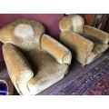 PAIR OF CHESTERFIELD CHAIRS CIRCA 1920's