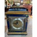 Brass and Enamel Elliot Clock ( Working ) 23 x 15 x 8 cm