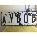 Original AVBOB Enamel Sign ( 120 x 50 cm )