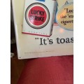Vintage Lucky Strike Embossed Tin Sign