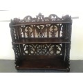 Beautiful Carved Mahogany Wallshelf ( 70 x 62 x 20cm )